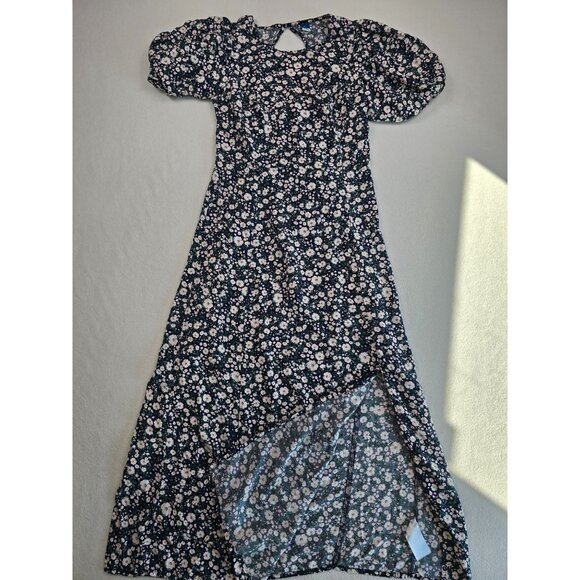 Old Navy Dresses & Skirts - Old Navy Floral Puff Sleeve Maxi Dress Medium Cottage Core Peasant Keyhole Back